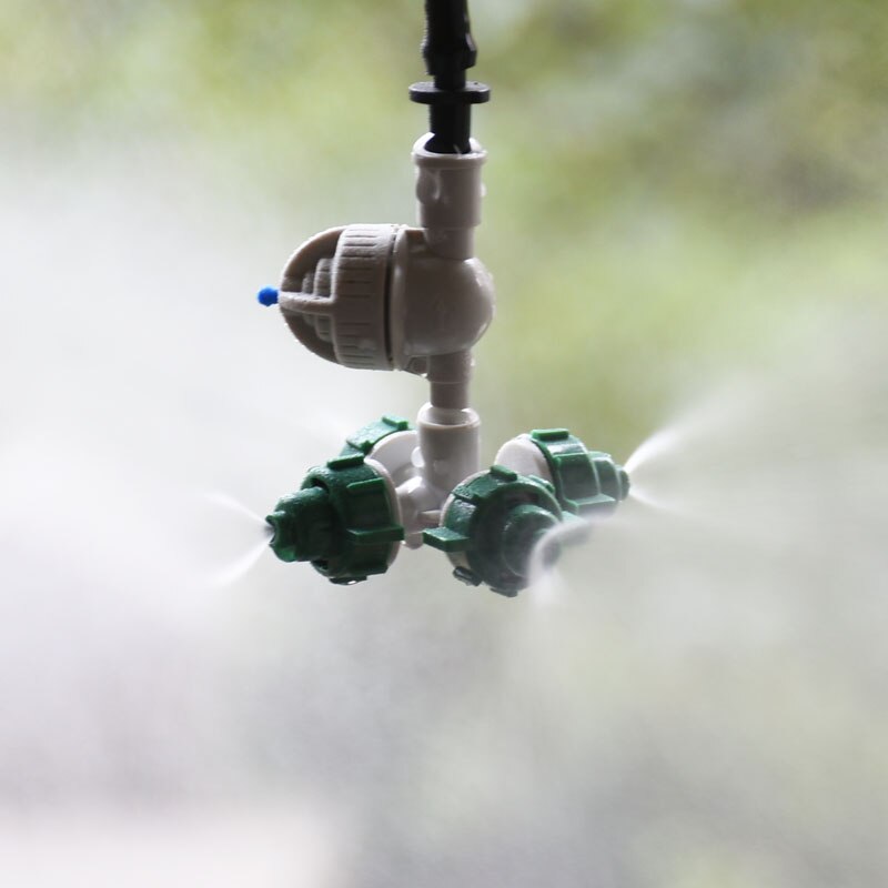 Drivhus hengende kryss dugging sprinklersett tåke vannsprøyte til hage drivhus vanning 1/4 '' slange 20 sett