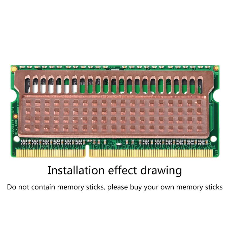 Notebook minne kylfläns koppar kylfläns laptop ram för ddr 1 ddr 2 ddr 3 ddr 4