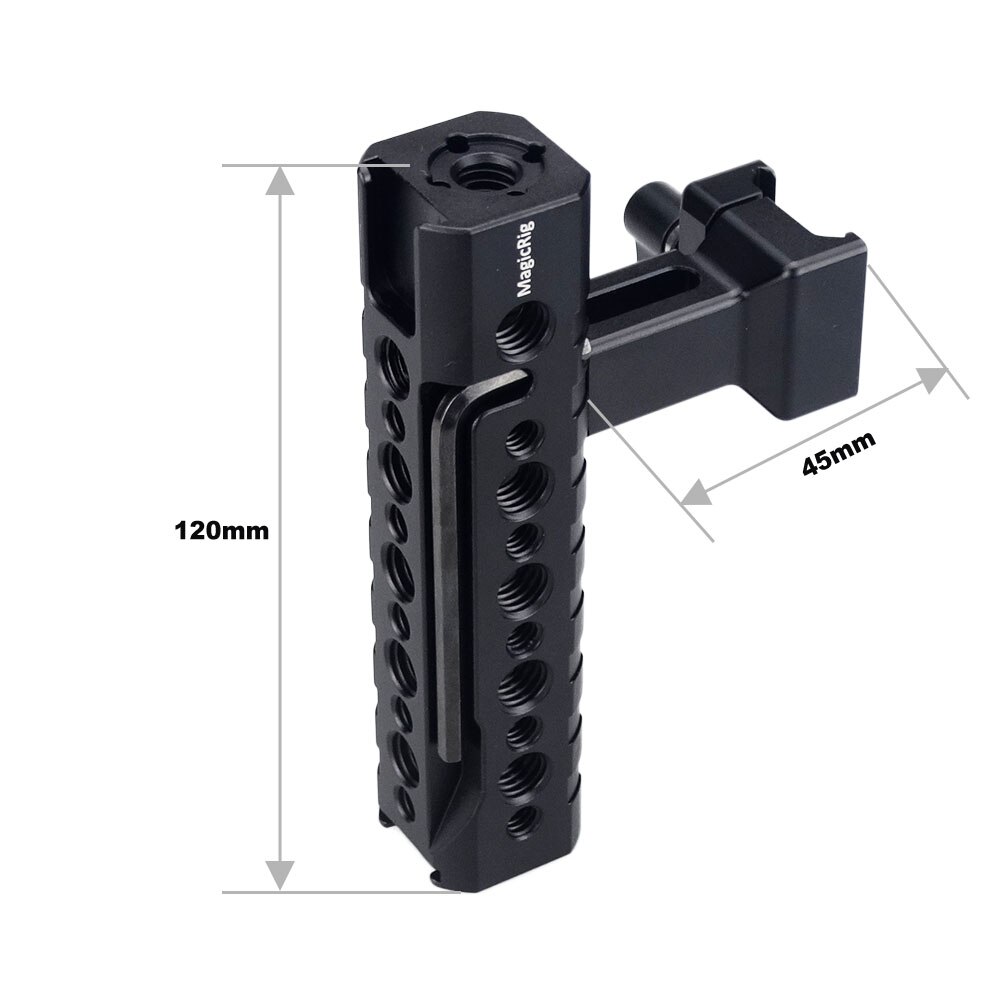 MAGICRIG impugnatura per formaggio NATO a sgancio rapido con due supporti per pattini freddi per DSLR Camera Cage videocamera Cage Rig