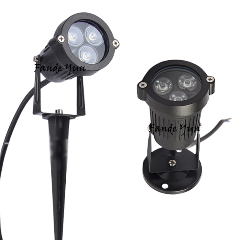Utomhus trädgård landskapslampa  ac220 v 110v dc12v led gräsmatta lampa vattentät belysning led-lampa trädgårdsgång spotlight 3w 6w