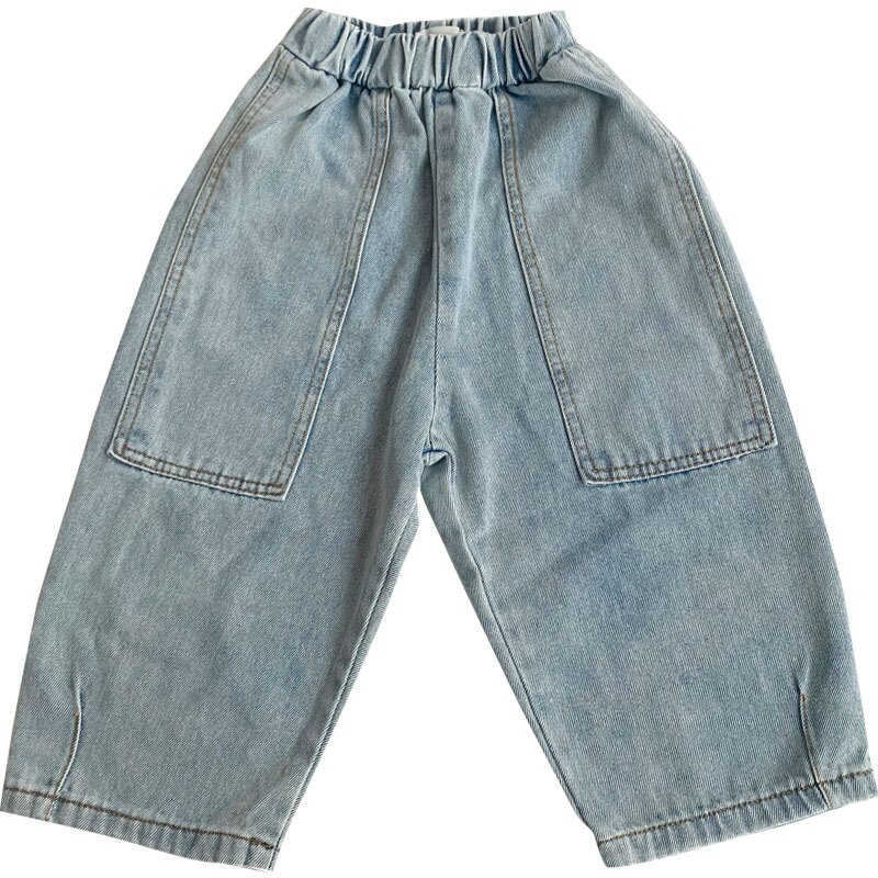 Ragazzi Jeans primavera ragazze pantaloni larghi dritti in Denim neonate Jeans Casual bambini pantaloni All-match pantaloni