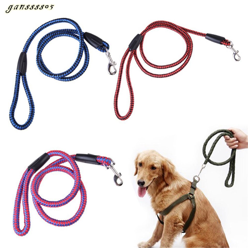 Sterke Hond Gevlochten Nylon Touw Zacht En Comfortabel Honden Leash Lead Duurzaam Heavy Duty Voor Kleine Huisdieren 120Cm: Default Title