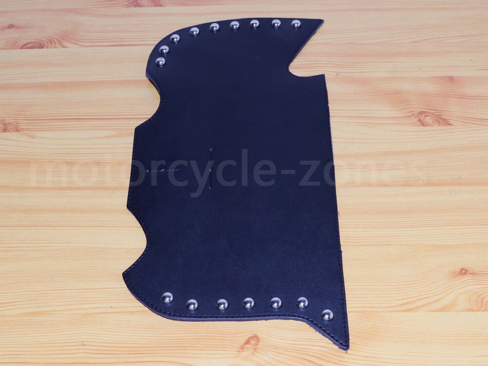 Motorcycle Black Leather Rivets Heat Saddle Shield Deflectors Seat For Harley Touring Softail Dyna Sportster