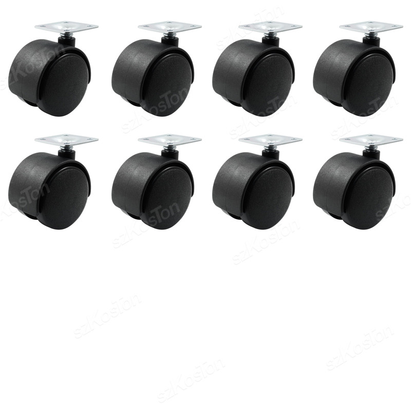 4Pcs Furniture Caster Wheel Table Plate with Brake 1.5/2inch Swivel Castor Wheel Replacement Trolley Cart DIY Shelf Roller Black: 3 inch / Blue