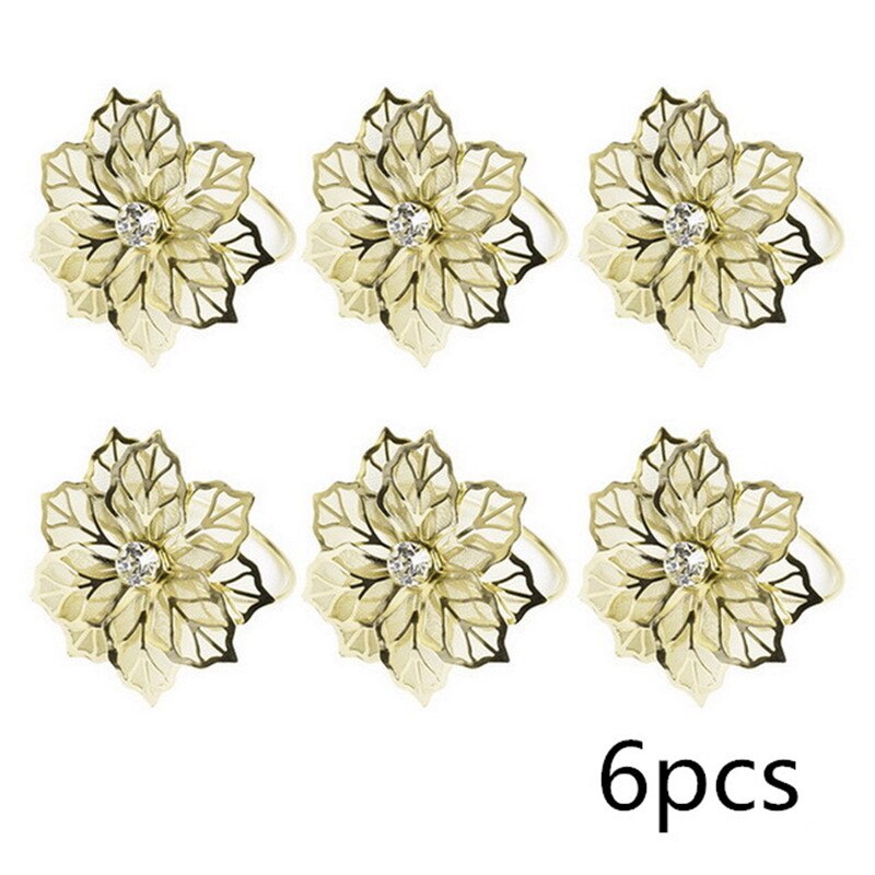 6 stück von hohl Serviette Ring halterung Serviette schnalle Gestell exquisit hause Serviette Halfter dekoration geeignet für hochzeit, Christma: Hellgrau