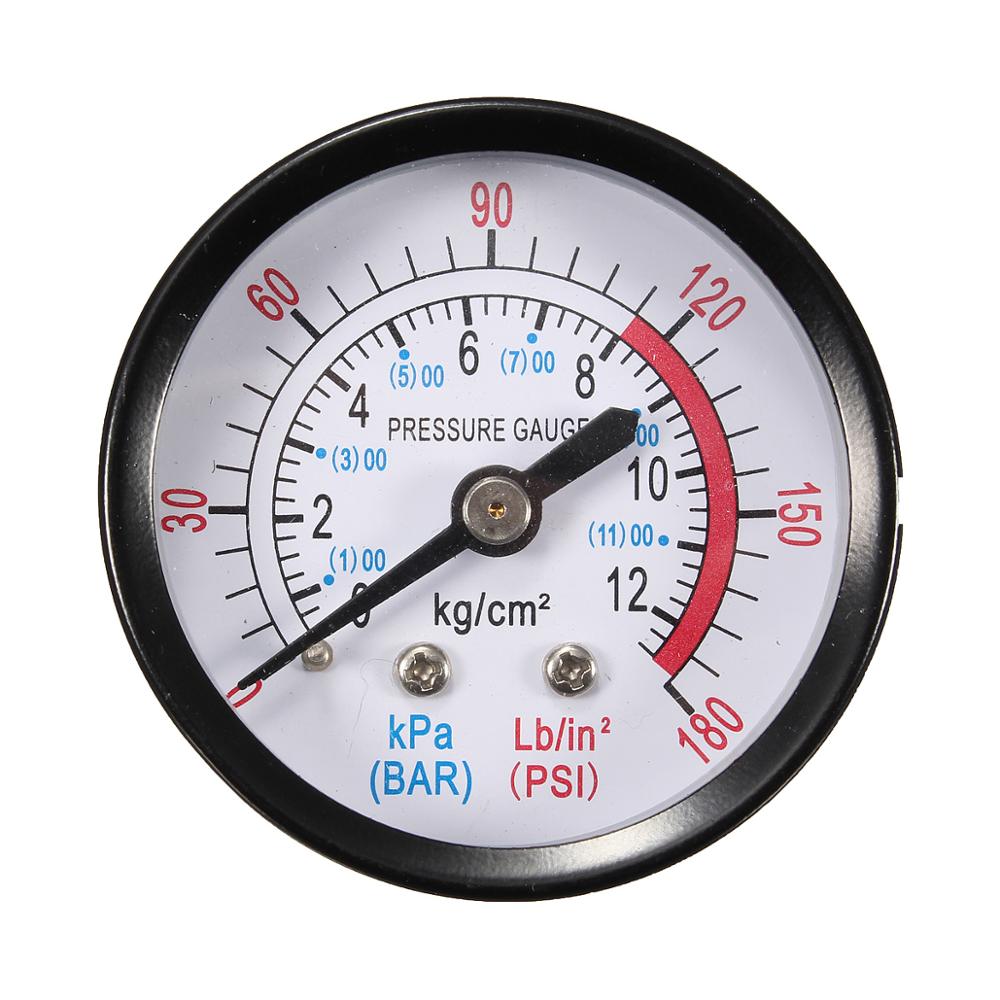 bar lufttrykkmåler 13mm 1/4 bsp tråd 0-180 psi 0-12 manometer dobbel skala til luftkompressorjernens diameter ca 52mm