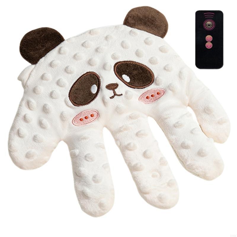 Soothing hand baby calming pillow for children, soft and breathable sleep aid for toddlers with gentle vibration: Black