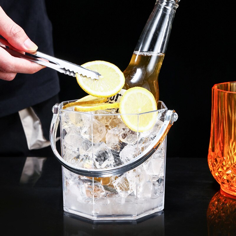 Acrylic Ice Bucket commercial champagne barrel plastic ice bucket hotel bar KTV ice bucket ice bucket wine cooler