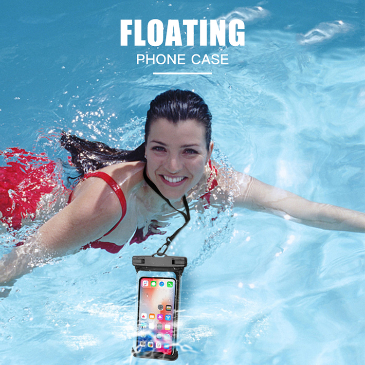 Touchscreen waterdicht spring drijven duiken zwemmen telefoon tas zee 6.9 inch mobiele telefoon houder tas