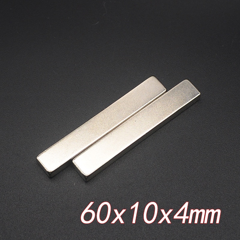 5 Stks/partij 60X10X4Mm N35 Mini Super Sterke Block Magneten Zeldzame Aarde Permanet Ambachtelijke Neodymium Magneet 60*10*4Mm