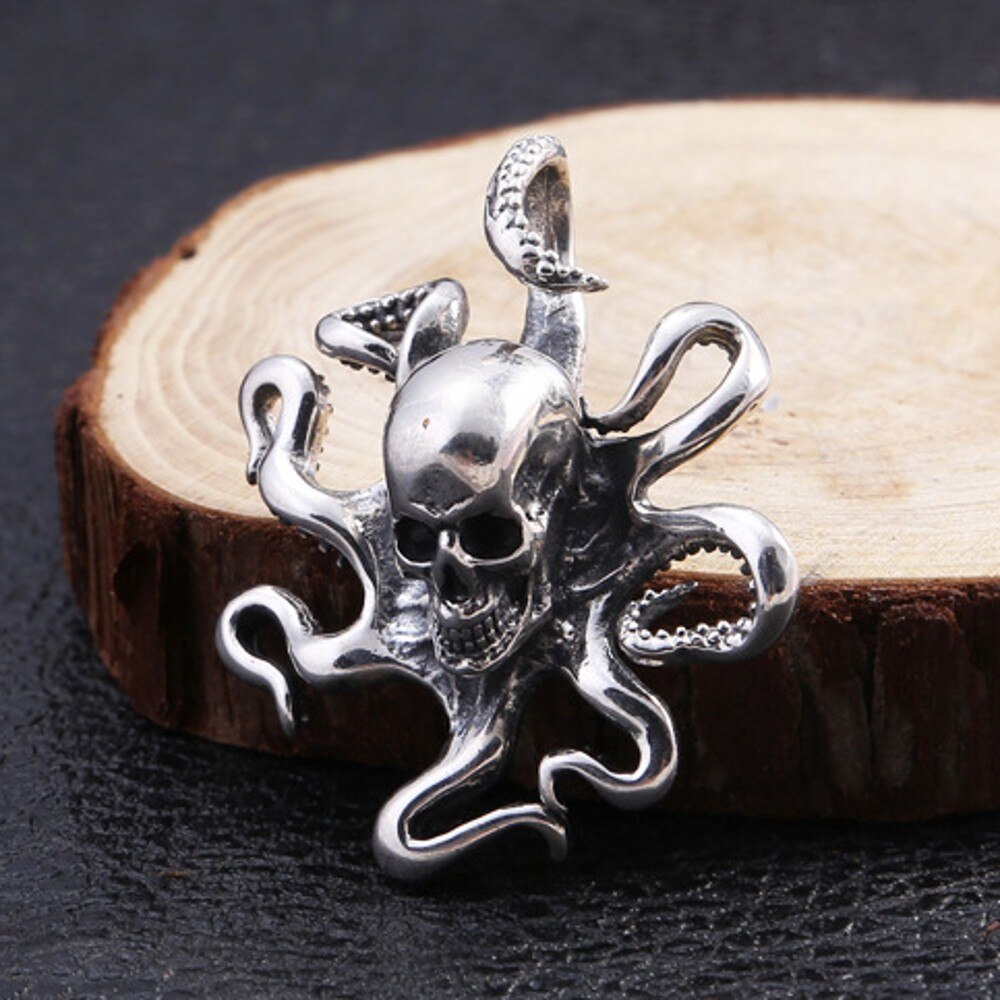 Bocai Solid S925 Sterling Zilveren Mannen En Vrouwen Hanger Octopus Schedel Modieuze Koreaanse Hanger