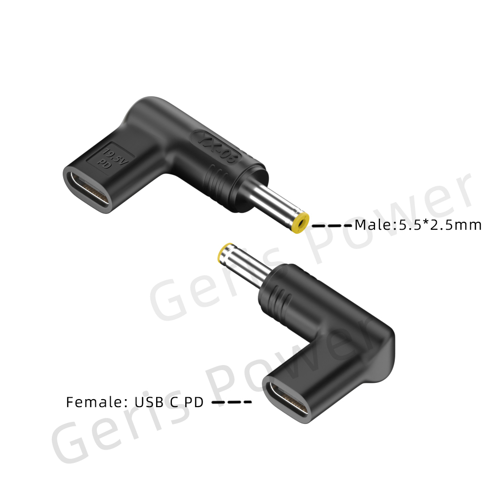65W 90W 100W USB Type C PD to DC 4.5x3.0 7.4x5.0 4.0x1.35 5.5x2.5 5.5x1.7 3.0x1.1mm Laptop Charger Converter for Lenovo Asus Hp: Gold
