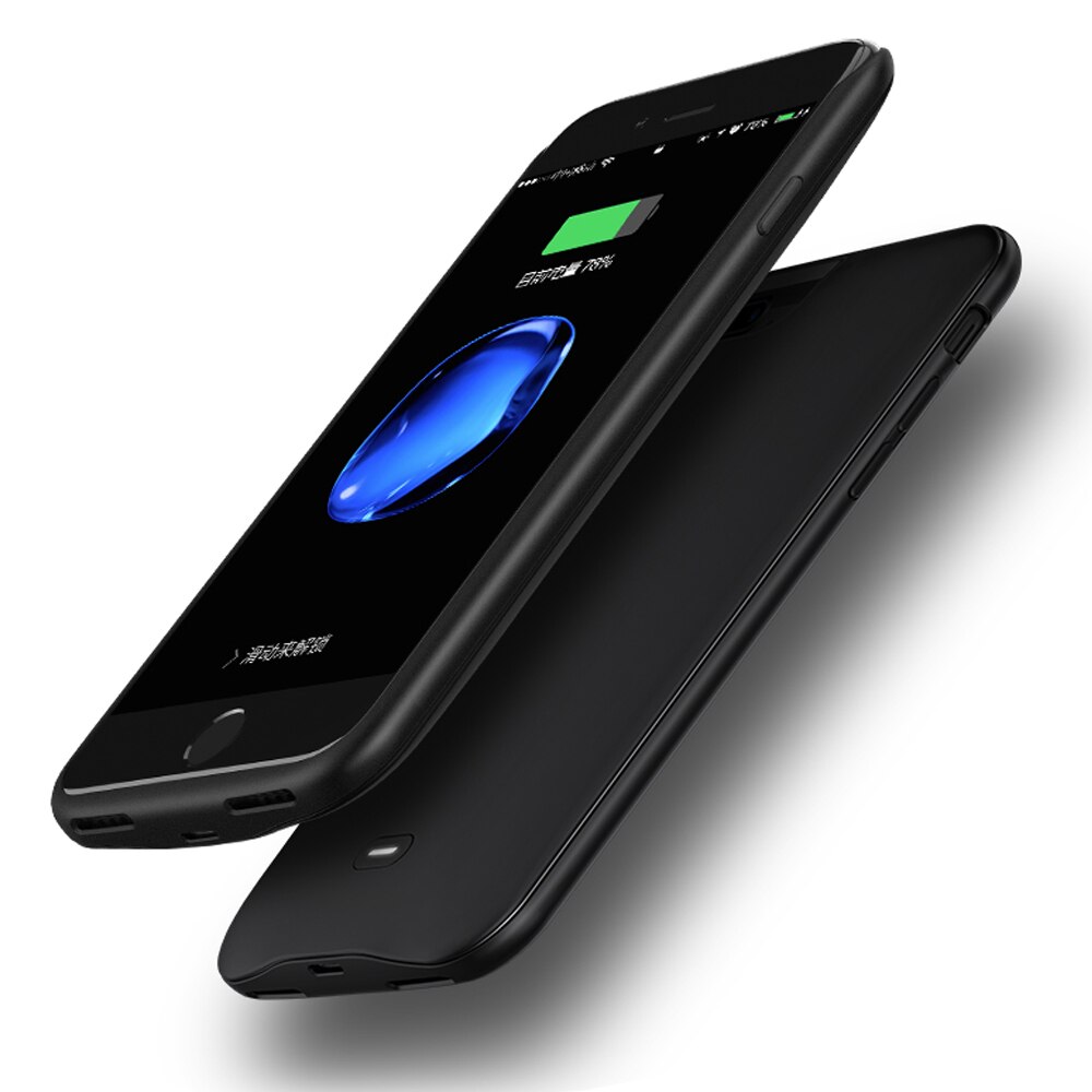 7200Mah Portable Power Bank Backup Pack Magnetische Externe Batterij Oplader Case Beschermhoes Voor Iphone 7Plus 8Plus 5.5Inch