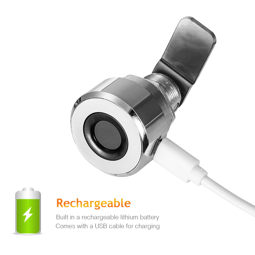 Smart Drawer Lock Fingerprint APP Unlocking Electronic Cabinet Locks 100 Fingerprints Rechargeable Keyless Built-in Smart Lock