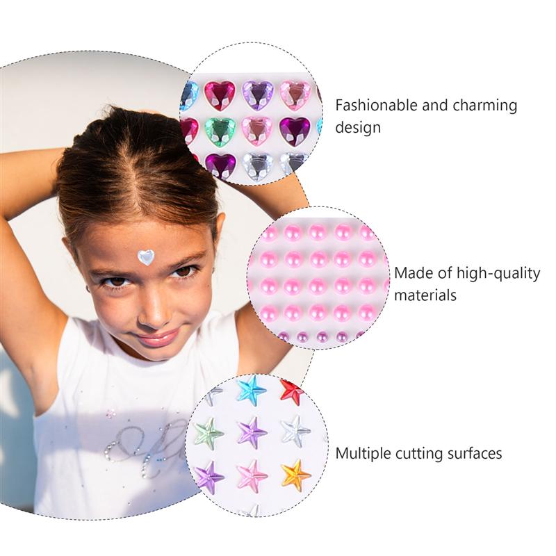 11 Sheets DIY Rhinestone Stickers Rhinestone Decals Acrylic Sticker for Kid