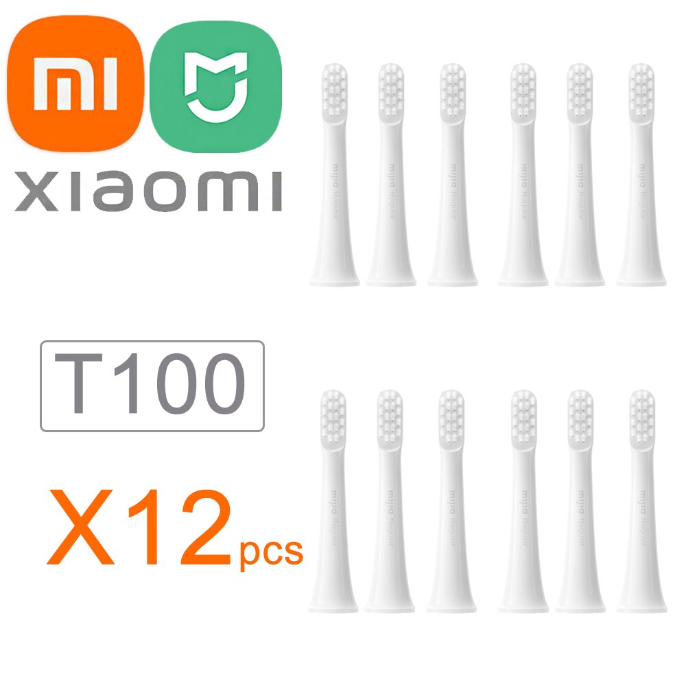 Xiaomi MIJIA-cabezales de repuesto para cepillo de dientes eléctrico T100, 12 unidades, Original