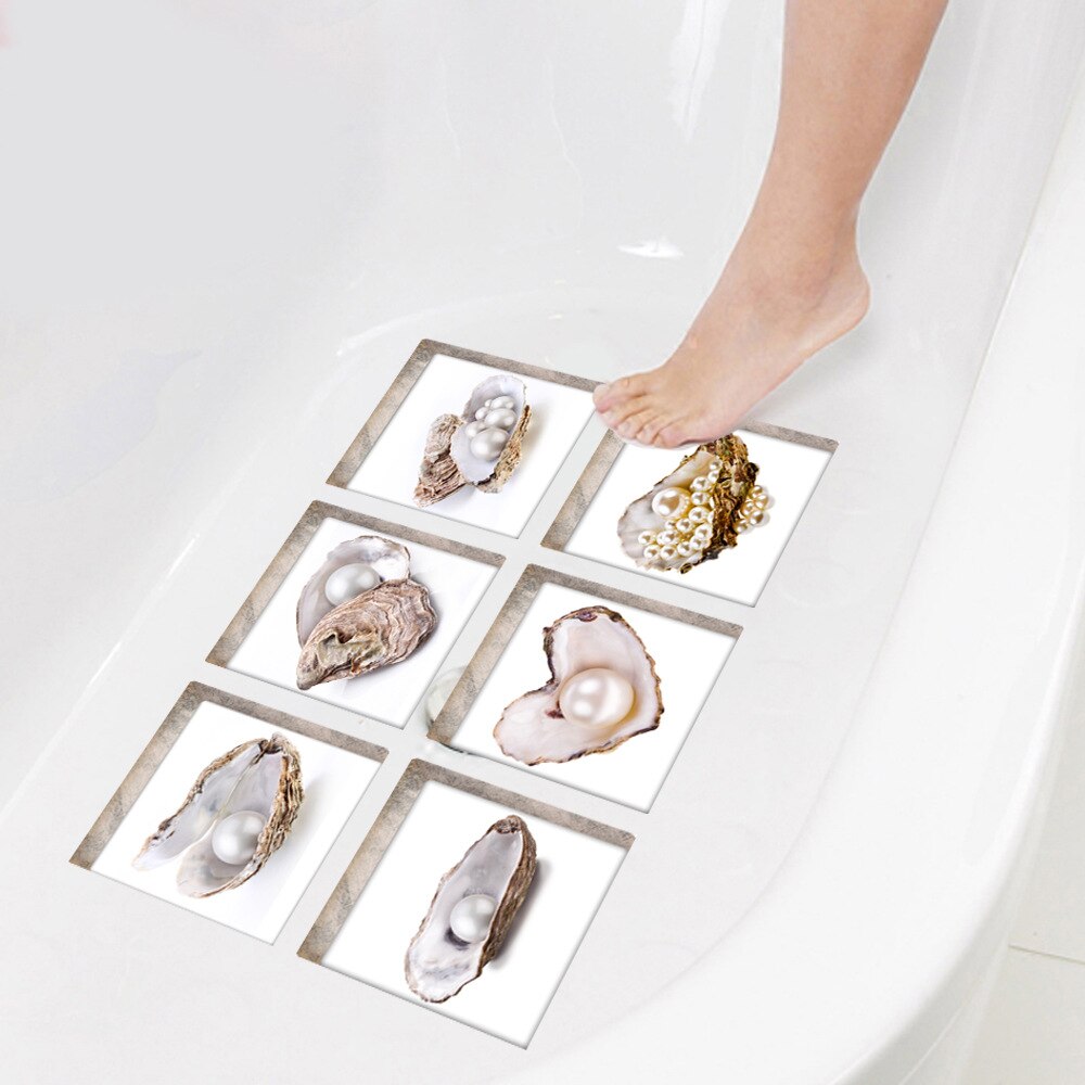 Funlife 3D Kids Bath Mat Anti-Slip Bathtub Sticker,Bathroom Decor Tubs Shower Mat Sticker,Self Adhesive Waterproof Bathtub Decal