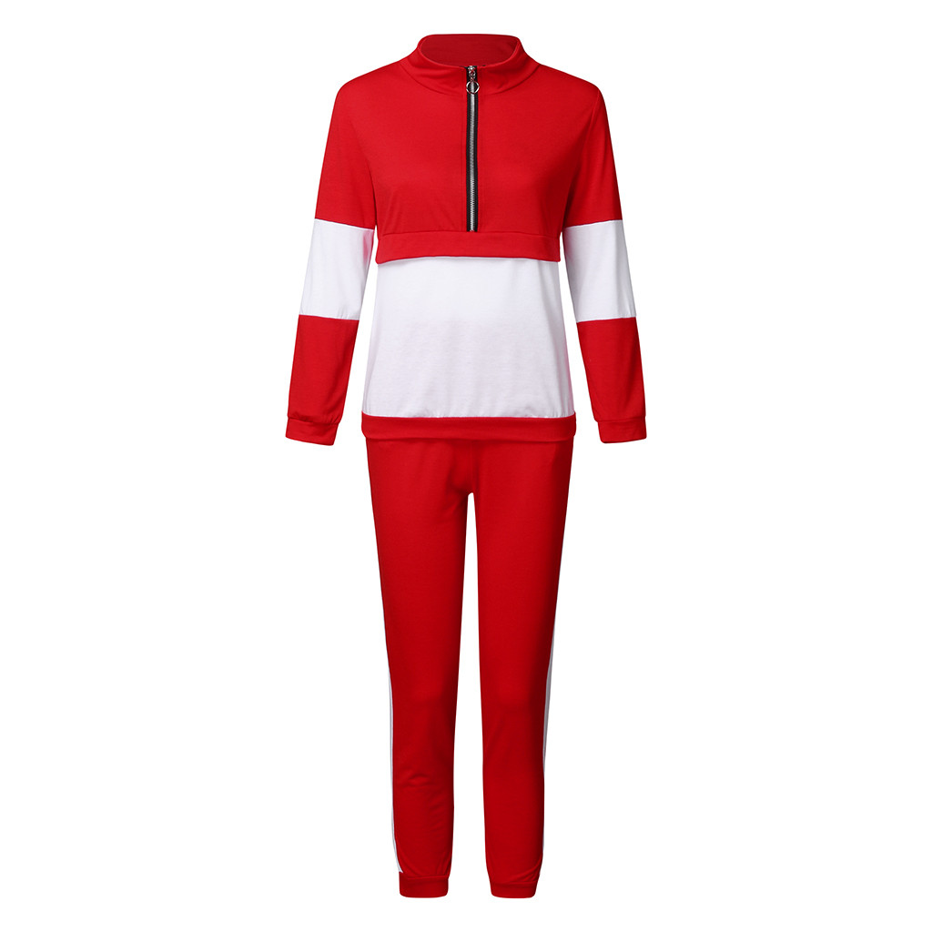 Tracksuits Women Sportswear Suit Two Piece Set Spring Street Tops and Jogger Set Suits Casual 2pcs Sweatsuit Outfit #D