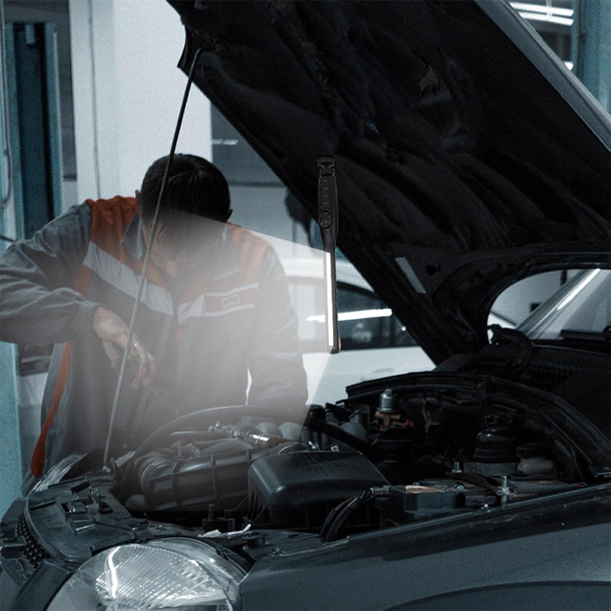 Geleide Waterdichte Werklicht Power Zaklamp Met Magneet Oplaadbare Draagbare Camping 360°Rotatie Base Helder Werklicht Usb Nieuw