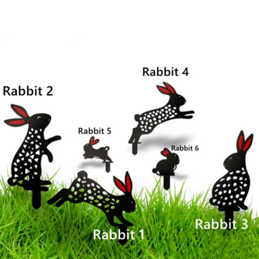 Easter Decorations Home Garden Ornament Lawn Stakes Art Playful Bunny Party Wedding Gardening Ornaments