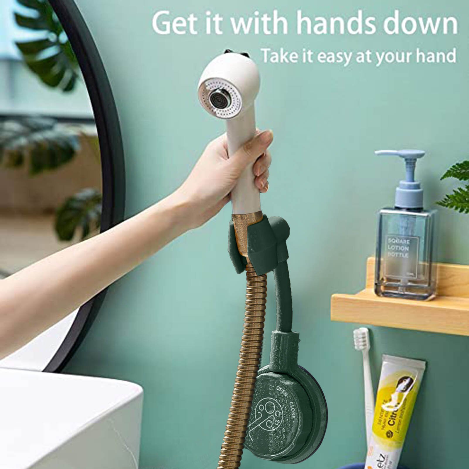 Hand Douchekop Beugel 360 Graden Rotatie Aanpassing Wall Mount Houder Vaste Zitting Sterke Attachable Badkamer Accessoire