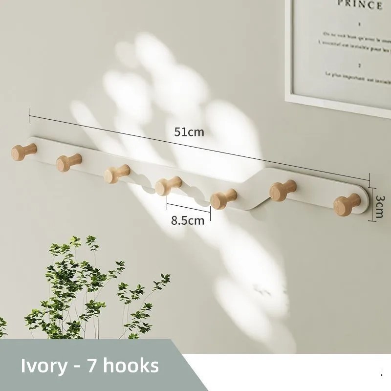 4/5/6/7/8 Tür hinten Haken Kleidung Mantel Hut Schal Schlüssel Kleiderbügel Wandre gal für Wohnzimmer Küche Bad Organizer Halter: WHITE