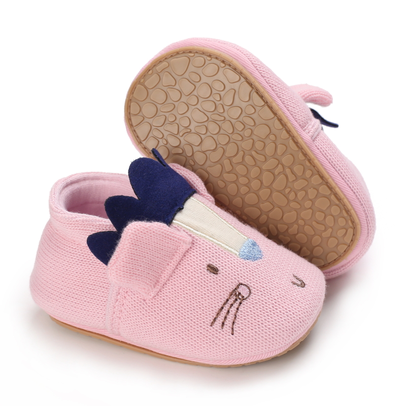 Spring And Autumn Soft Soled Shoes Boys And Girls Knitted Cartoon Rubber Soled Non Slip Shoes 0-18 Month Toddlers: C-721 B / 0-6 Months