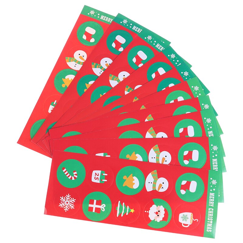 100pcs/set Merry Christmas Handmade Sticker Santa Claus Reward Sticker kitchen label stickers for jar sticker label