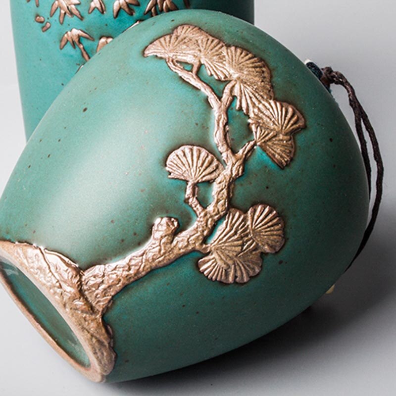 Tea Storage Jar Ceramic Art Tieguanyin Puer Holder Coarse Pottery Box Coffee Beans Caddy Container Teaware Accessories
