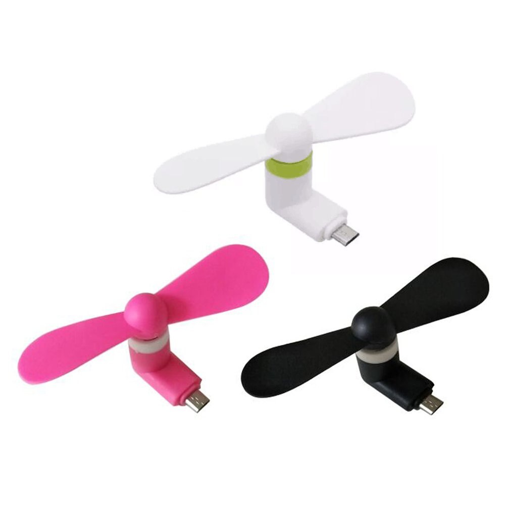 5V 1W 2-In-1 Mini Mobiele Telefoon Fans Draagbare Usb Ventilator Voor Iphone/Ipad en Android Lage Stem Mobiele Telefoon Usb Power Supplyr