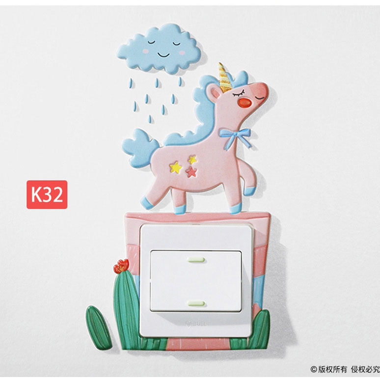 Pegatinas 3d Adesivos De Parede Switch Stickers Naklejki Children&#39;s Room Autocollant Mural Glow In The Dark Adesivi Home Decor: K32