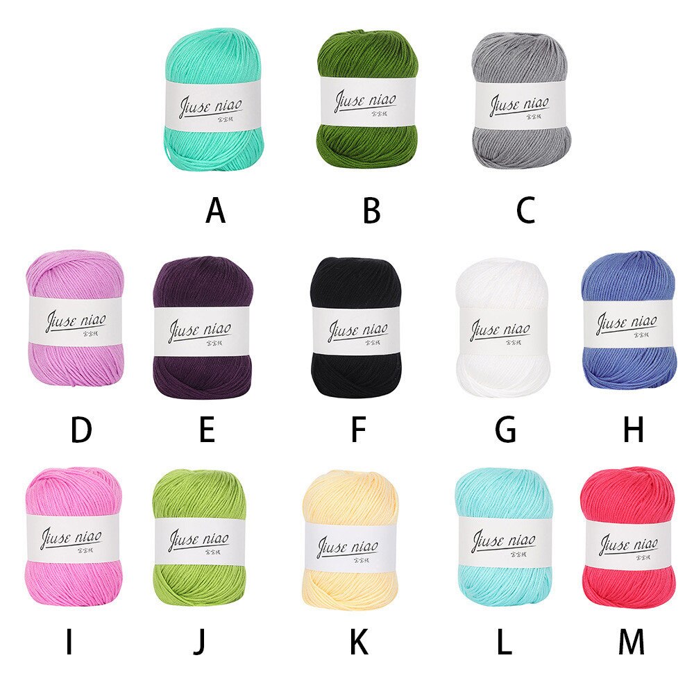 1PCcolorful hand-knit baby milk cotton yarn ball winter cold scarf knitted woolen yarn home sweater skin-friendly cashmere yarn