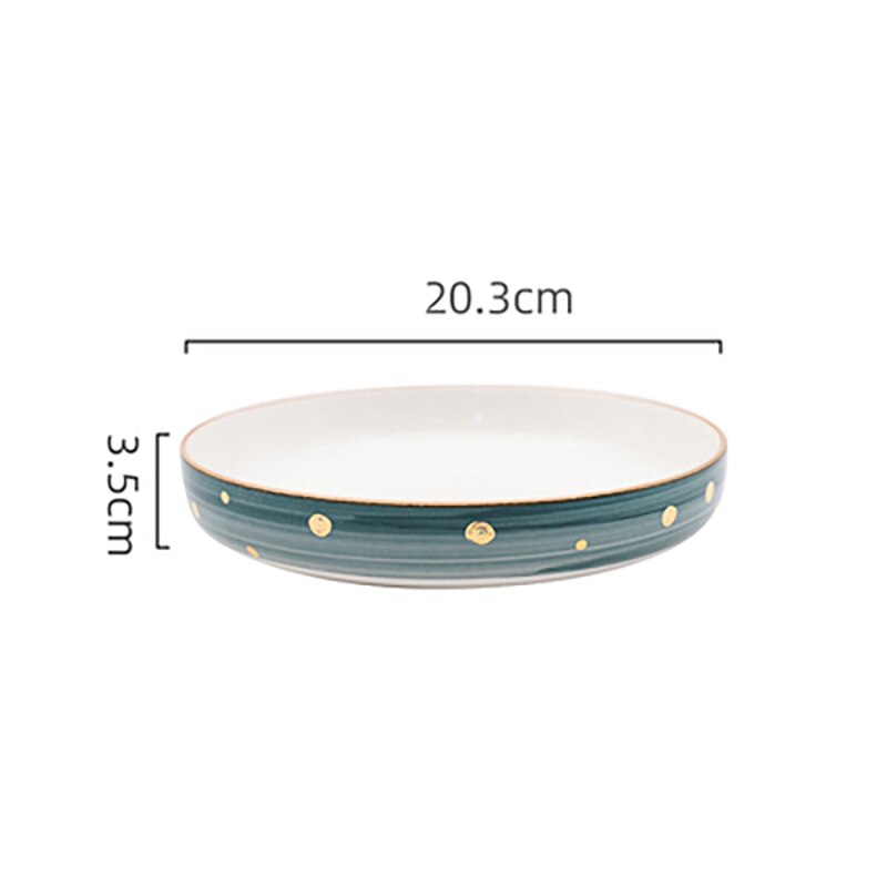 FANCITY Household fish dishes, ceramic dishes, lovely dishes, fruit dishes: C 1