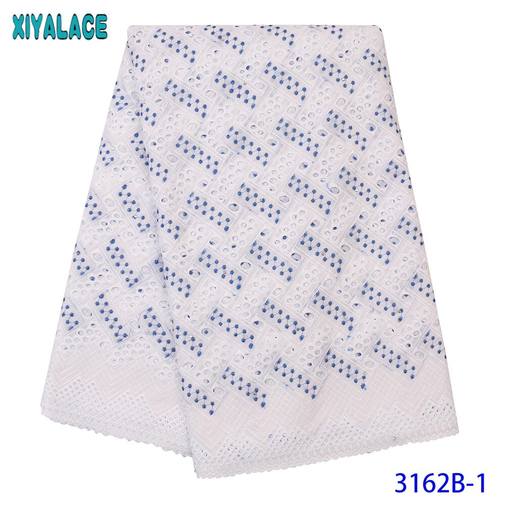 Swiss Lace Fabric Swiss Voile Lace Dry Cotton Lace Fabrics with Stones Holes for Dresses KS3162B