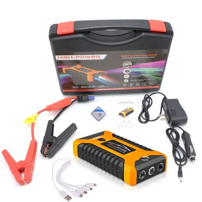 12V 20000Mah Auto Jump Starter Power Bank Draagbare Power Bank Voor Mobiele Telefoons Tablet Auto Jumper Motor Batterij auto Nood: option 4 Yellow