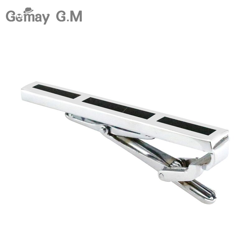 Silvery Tie Clip For Men Classic Meter Tie Clips Alloy Tie Bar Enamel Tie Collar Pin Crystal Business Corbata