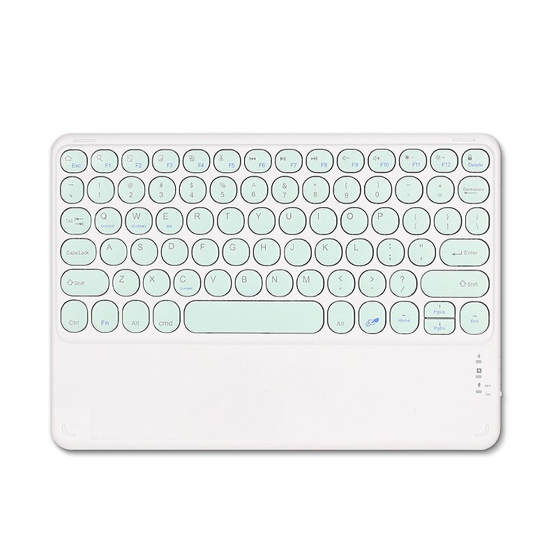 Teclado y panel táctil inalámbrico para tableta y teléfono, 10 pulgadas, Pro 11 4 para iPad Air, Bluetooth, para Huawei Matepad: green no touchpad