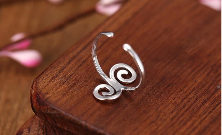 Personality Bohemian Silver Color Fancy Finger Rings For Girls Antique Ring Luxury Women Wedding Engagement Jewelry