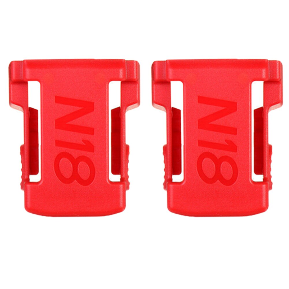 1/2/3Pcs Batterij Houder Voor Milwaukee Batterij Mount Dock Houder Fit Voor M18 48-11-1850 18V Mount Houder Cover Dock Clip: 2 pcs red