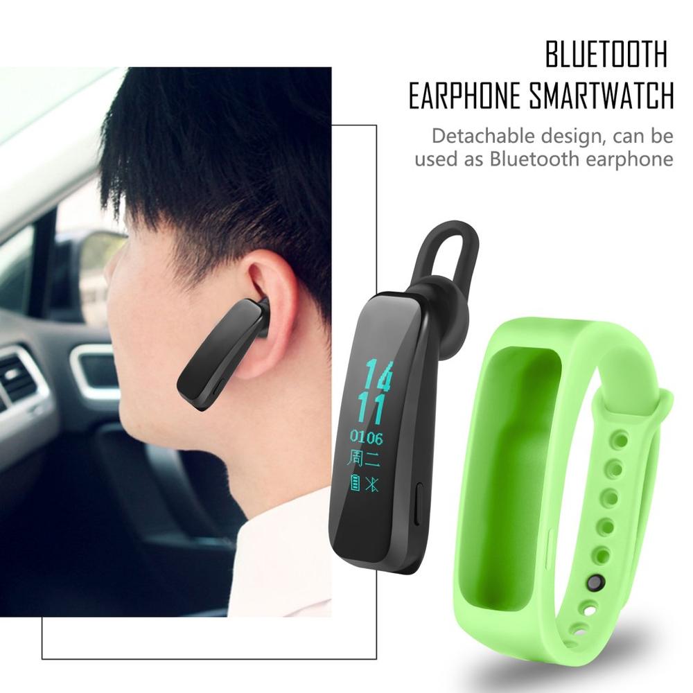 Smart Armband Bluetooth Oortelefoon Polsbandje Hartslagmeter Fitness Tracker Headset Smart Band Talk Voor Ios Android