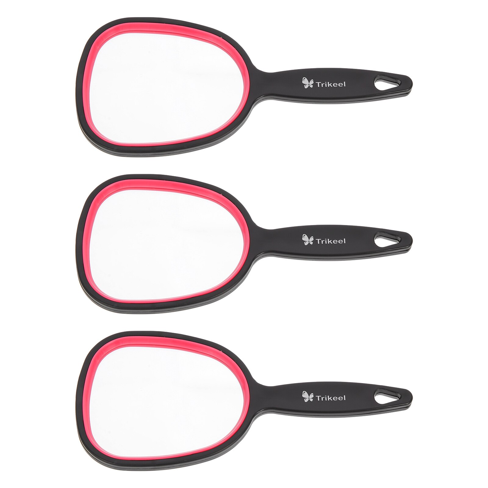 3Pcs Hand Held Mirror Portable Makeup Mirror Girl Cosmetics Mirrors Hand Mirror