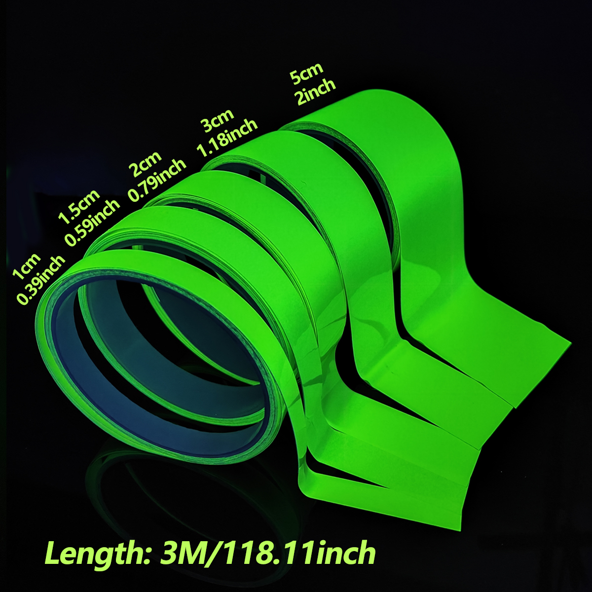 Leuchtendes Klebeband für Höhle nächtlichen Gebrauch, wasserfest, leuchtend Ich bin Dunkeln, Klebebandaufkleber, Hölle fluoreszierend, für Höhle Außenbereich, für Angelruten, Seile