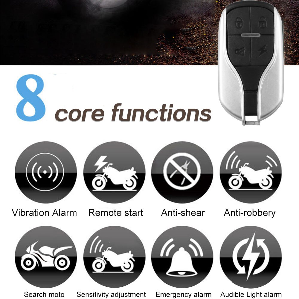 Sistema de alarma Universal para motocicleta, alarma de seguridad antirrobo para Moto, Control remoto, arranque del motor y altavoz para Moto