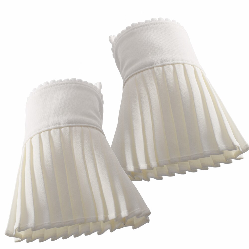 Retro victoriano Ruffled muñequeras guantes carnaval disfraz de de Halloween accesorio: Marfíl