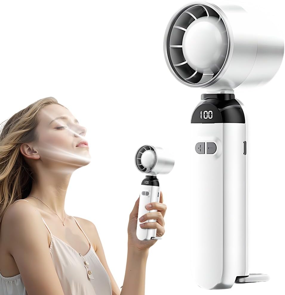 Draagbare ventilator Handventilatoren met snelheid Zomer Mini draagbare handventilatoren Dames Heren Persoonlijke ventilator voor reizen Kamperen enz: Rood