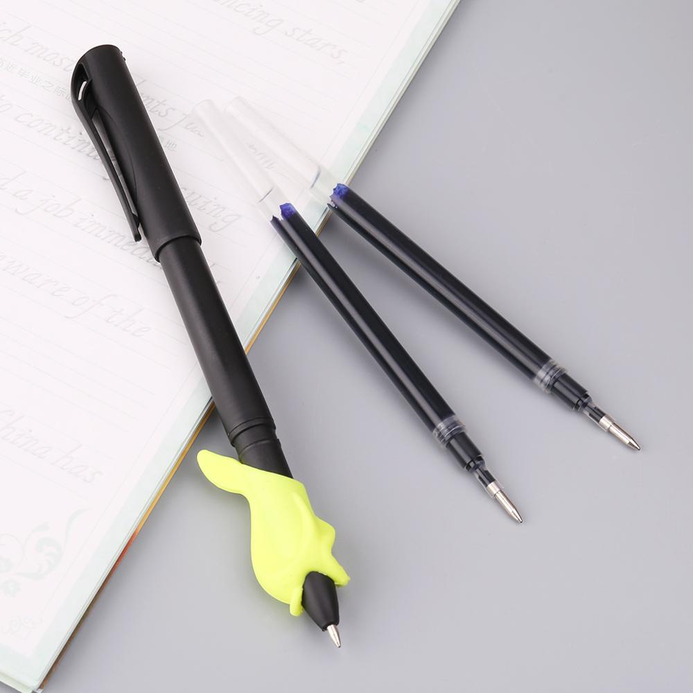 Auto Disappear Magic Ball Point Pen Disappearing Ink Refills Pen Gripper Set Save Paper Office School Supplies
