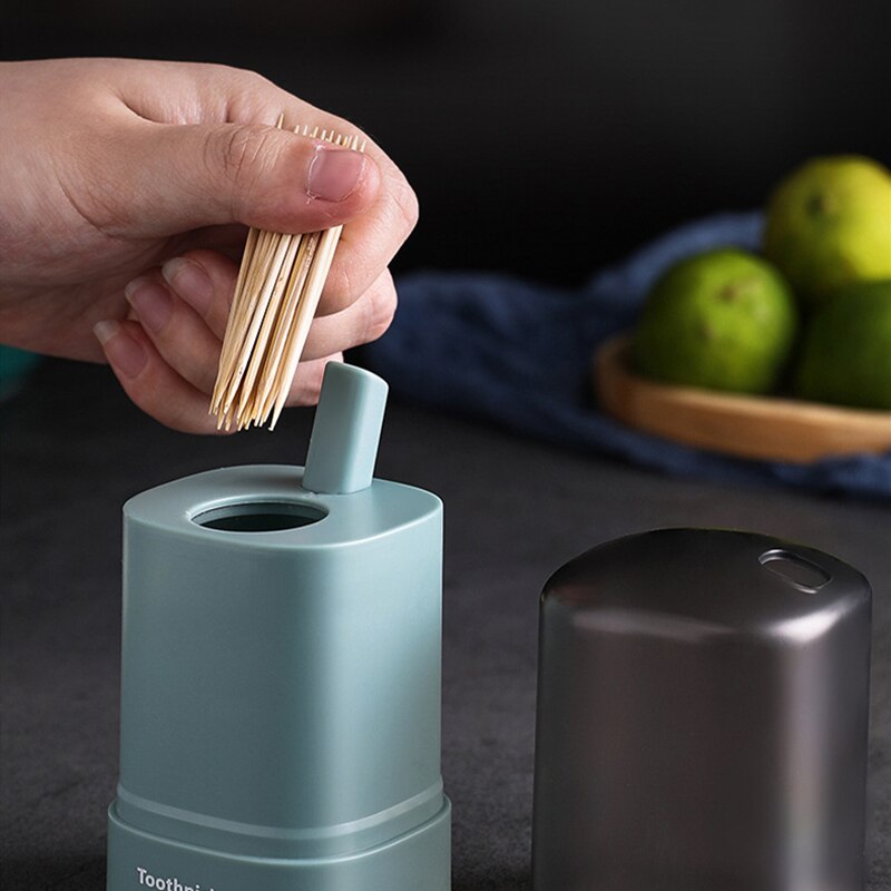 Automatic Pop-up Toothpick Box Container for Restaurant Kitchen Portable Pop-up Toothpick Holder Toothpicks Dispenser Decoration
