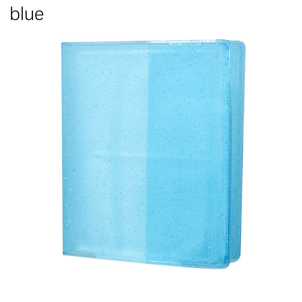 64 Pockets Mini Soft PVC Photo Collection Album Binders Cards Storage Albums Picture Case For 69cm Board Games Card Booklet: blue
