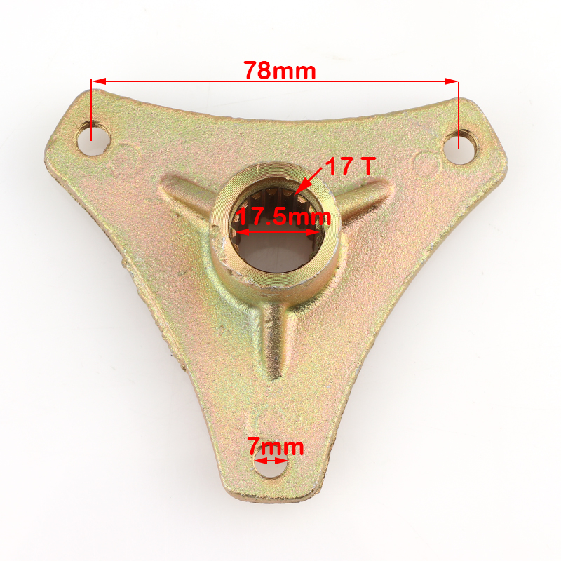 5 "6" M8 * 3 Stud Wielnaaf Voor 15mm/17mm Achter 17T Voor 50cc 70cc 90cc 110cc 125cc 168 200F Go Kart Mini Kids ATV Quad Bike Onderdelen: WIT