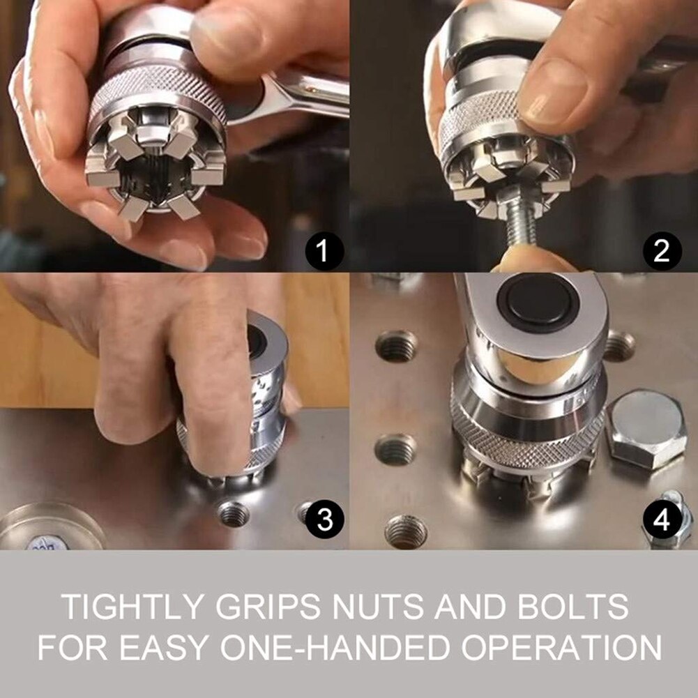 Multifunction Socket Wrench Universal Wrench Multi-Hole Adaptive Wrench All-Fitting Multi Drill Attachment Magical Tool
